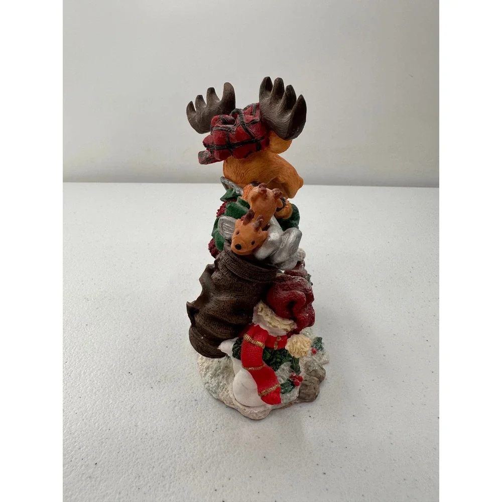 Ames Moose Golfing Figurine Christmas Holiday Decor Snowman Penguin Resin 4.5in